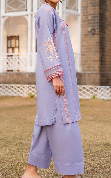 Ittehad Light Pastel Purple Lawn Suit (2 pcs) | Pakistani Lawn Suits- Image 2