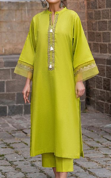 Ittehad Lime Green Lawn Suit (2 pcs) | Pakistani Lawn Suits- Image 1