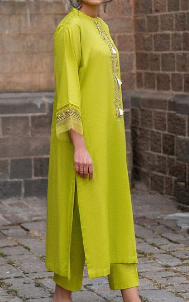 Ittehad Lime Green Lawn Suit (2 pcs) | Pakistani Lawn Suits- Image 2