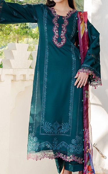Izel Teal Lawn Suit | Pakistani Lawn Dress in USA- Image 2