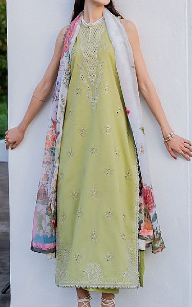 Izel Olive Green Lawn Suit | Pakistani Lawn Dress in USA- Image 1