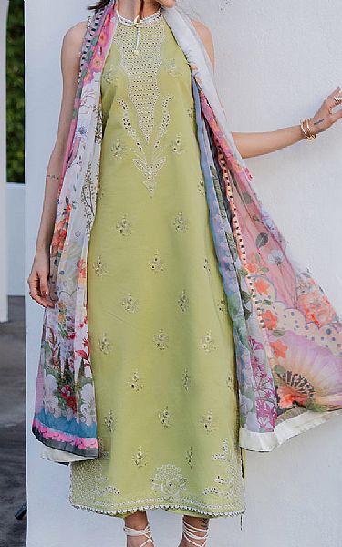 Izel Olive Green Lawn Suit | Pakistani Lawn Dress in USA- Image 2
