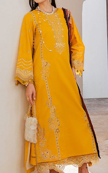 Izel Orange Lawn Suit | Pakistani Lawn Dress in USA- Image 1