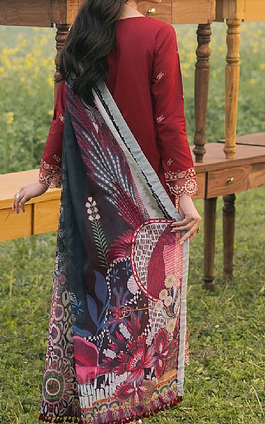 Izel Wine Berry Lawn Suit | Pakistani Lawn Dress in USA- Image 2