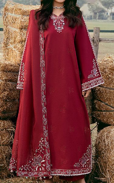 Izel Wine Red Lawn Suit | Pakistani Lawn Dress in USA- Image 1