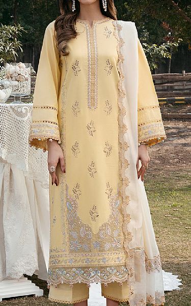 Izel Cream Lawn Suit | Pakistani Lawn Dress in USA- Image 1