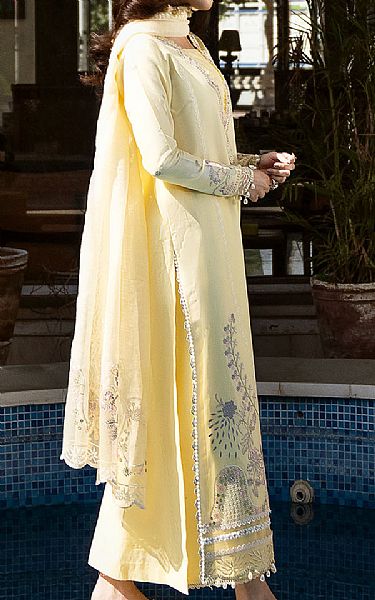 Izel Cream Lawn Suit | Pakistani Lawn Dress in USA- Image 2