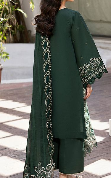 Izel Bottle Green Lawn Suit | Pakistani Lawn Dress in USA- Image 2