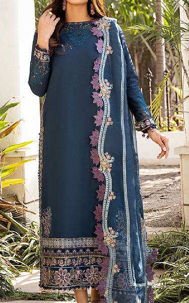 Izel Denim Blue Lawn Suit | Pakistani Lawn Dress in USA- Image 1
