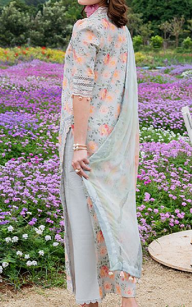 Izel Ash Grey Lawn Suit | Pakistani Lawn Dress in USA- Image 2