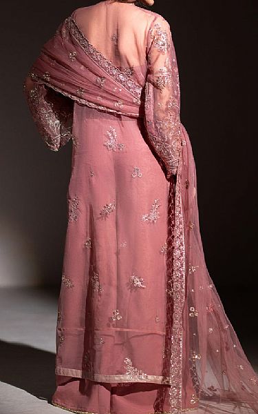 Izel Pink Organza Suit | Pakistani Embroidered Chiffon Dresses USA- Image 2