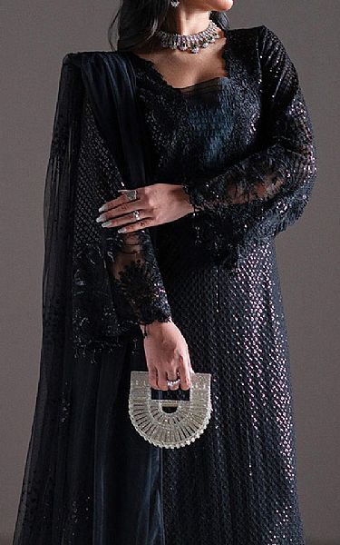 Izel Black Chiffon Suit | Pakistani Embroidered Chiffon Dresses USA- Image 3