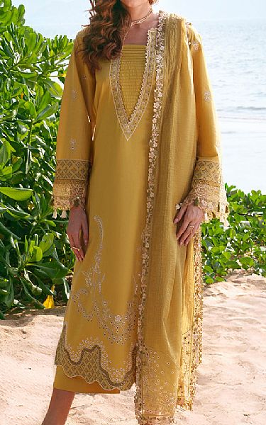 Izel Sand Gold Lawn Suit | Pakistani Lawn Dress in USA- Image 1