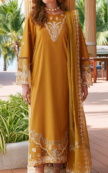 Izel Mustard Lawn Suit | Pakistani Lawn Dress in USA- Image 1