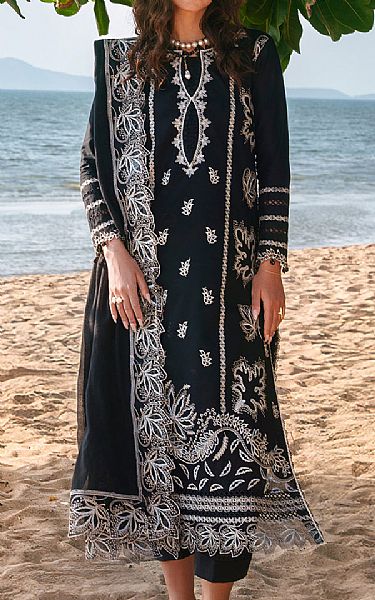Izel Black Lawn Suit | Pakistani Lawn Dress in USA- Image 1