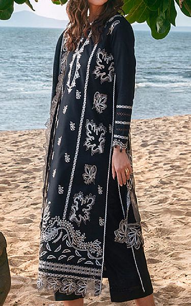Izel Black Lawn Suit | Pakistani Lawn Dress in USA- Image 2