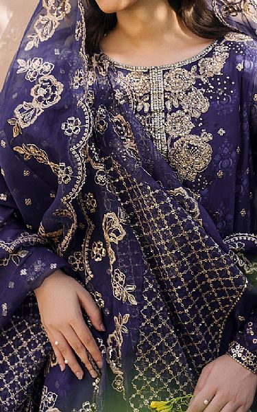 Iznik Purple Haze Chiffon Suit | Pakistani Embroidered Chiffon Dresses USA- Image 3