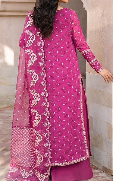 Iznik Cerise Pink Chiffon Suit | Pakistani Embroidered Chiffon Dresses USA- Image 2