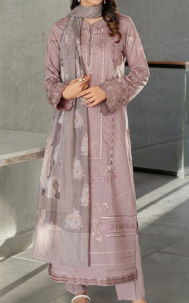 Iznik Oriental Pink Lawn Suit | Pakistani Lawn Dress in USA- Image 1