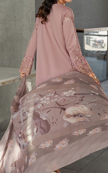 Iznik Oriental Pink Lawn Suit | Pakistani Lawn Dress in USA- Image 2