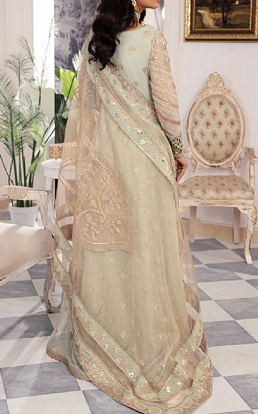 Iznik Pistachio Chiffon Suit | Pakistani Embroidered Chiffon Dresses- Image 2