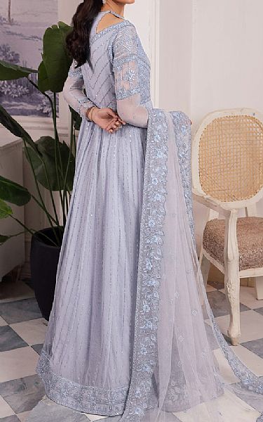 Iznik Lavender Net Suit | Pakistani Embroidered Chiffon Dresses- Image 2
