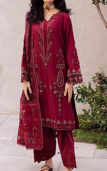 Iznik Crimson Lawn Suit | Pakistani Lawn Suits- Image 1