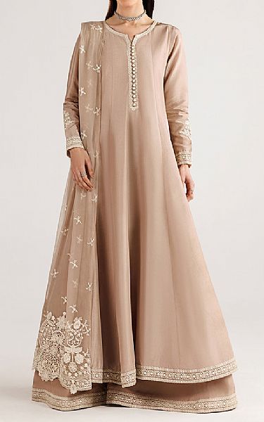 Iznik Dusty Pink Silk Suit | Pakistani Embroidered Chiffon Dresses USA- Image 1