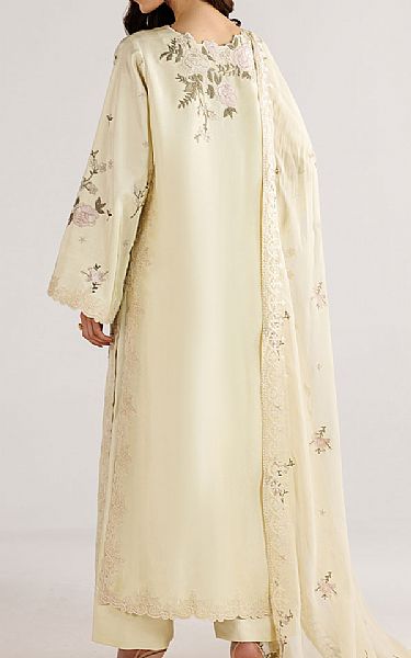 Iznik Off-white Silk Suit | Pakistani Embroidered Chiffon Dresses USA- Image 2