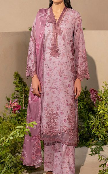 Iznik Pale Pink Lawn Suit | Pakistani Lawn Dress in USA- Image 1