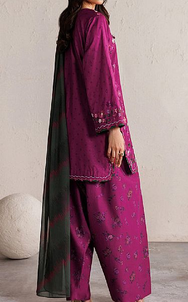 Iznik Magenta Lawn Suit | Pakistani Lawn Dress in USA- Image 2