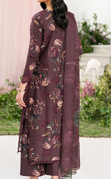 Iznik Plum Lawn Suit | Pakistani Lawn Dress in USA- Image 2
