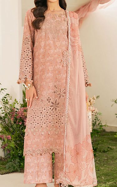 Iznik Rose Pink Lawn Suit | Pakistani Lawn Dress in USA- Image 1