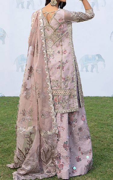 Iznik Mauve Net Suit | Pakistani Embroidered Chiffon Dresses- Image 2