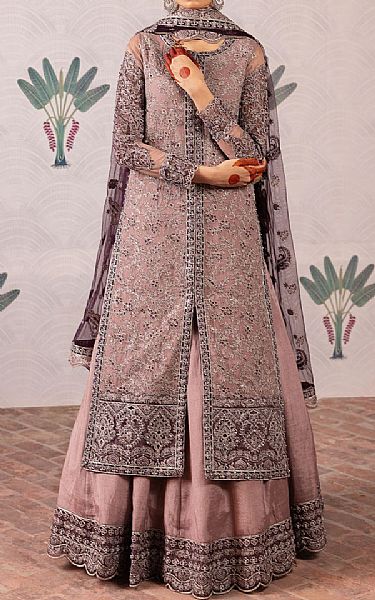 Iznik Tea Pink Chiffon Suit | Pakistani Embroidered Chiffon Dresses- Image 1