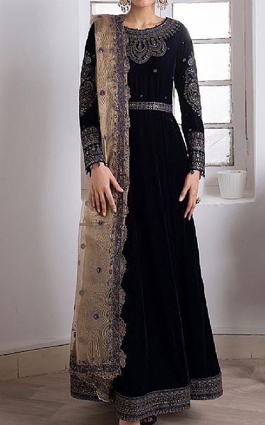 Iznik Cinder Velvet Suit | Pakistani Winter Dresses- Image 1
