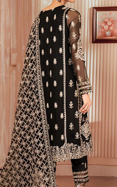 Iznik Black Chiffon Suit | Pakistani Embroidered Chiffon Dresses USA- Image 2
