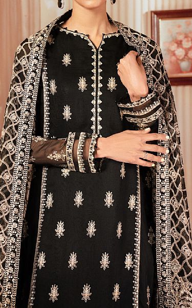 Iznik Black Chiffon Suit | Pakistani Embroidered Chiffon Dresses USA- Image 3