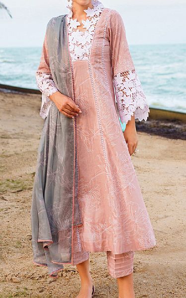 Iznik Rose Pink Lawn Suit | Pakistani Lawn Suits- Image 1