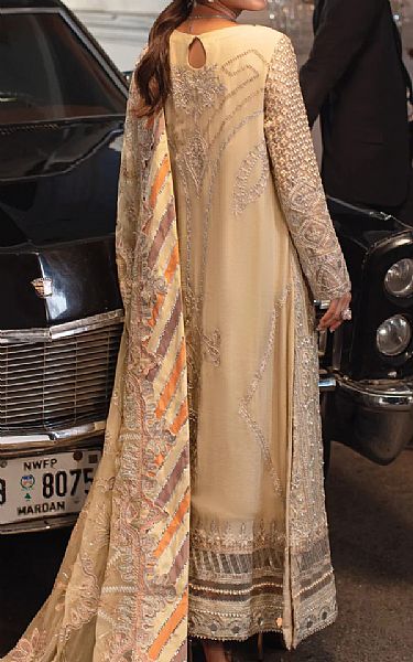 Iznik Off-white Chiffon Suit | Pakistani Dresses in USA- Image 2
