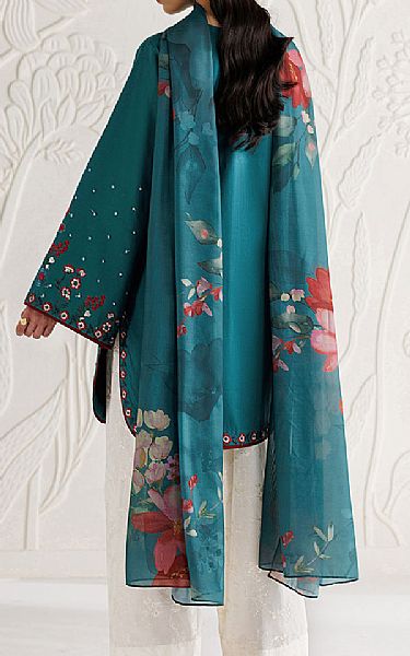 Iznik Teal Lawn Suit | Pakistani Lawn Dress in USA- Image 2