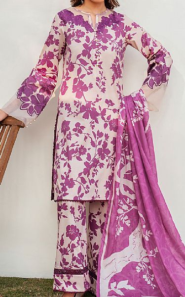 Iznik Off-white Lawn Suit | Pakistani Lawn Dress in USA- Image 1