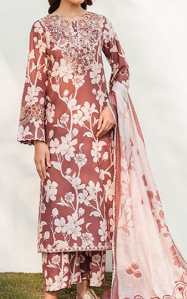 Iznik Walnut/White Lawn Suit | Pakistani Lawn Dress in USA- Image 1