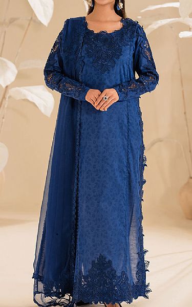 Iznik Navy Blue Lawn Suit | Pakistani Lawn Dress in USA- Image 1