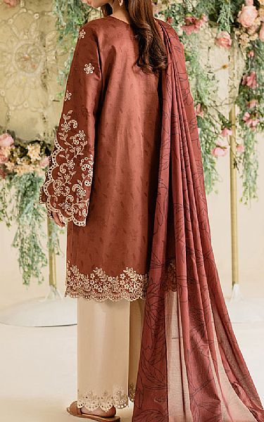 Iznik Auburn Red Lawn Suit | Pakistani Lawn Dress in USA- Image 2