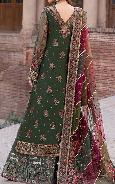 Iznik Green Chiffon Suit | Pakistani Embroidered Chiffon Dresses USA- Image 2
