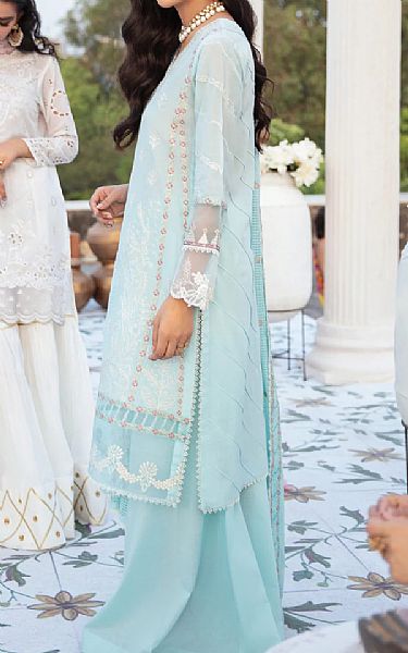 Iznik Sky Blue Lawn Suit | Pakistani Dresses in USA- Image 2