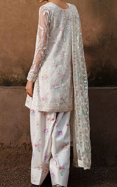 Iznik Off-white Net Suit | Pakistani Embroidered Chiffon Dresses USA- Image 2