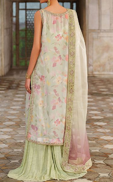 Iznik Light Green Chiffon Suit | Pakistani Embroidered Chiffon Dresses USA- Image 2