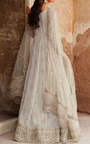 Iznik Light Grey Chiffon Suit | Pakistani Embroidered Chiffon Dresses USA- Image 2